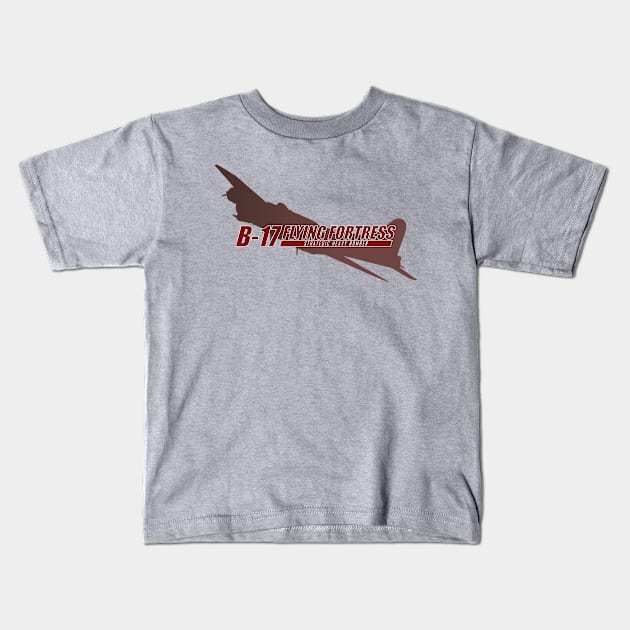 B-17 Flying Fortress Kids T-Shirt by TCP